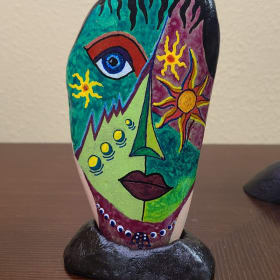 Abstract rock sculpture item