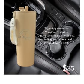 Beige Tumbler w/strap item