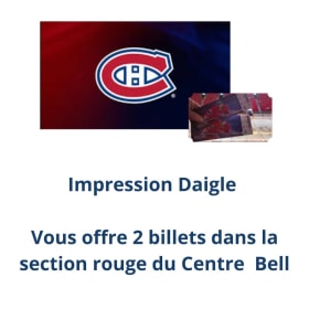 2 Billets pour les Canadiens de Montréal section rouge item