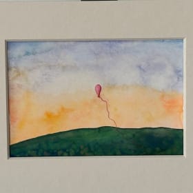 "A Place for Connection" -Watercolor on Paper with Mat Board item