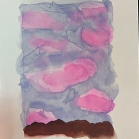 "Ancestor Sky" - Watercolor on Paper, 5 x 7 inches item