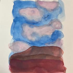 "Sky Sand" - Watercolor on Paper, 5 x 7 inches item