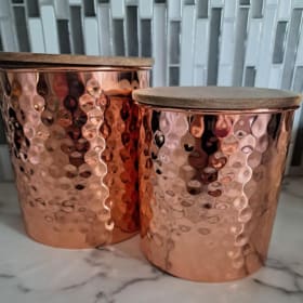 Copper colored canisters item