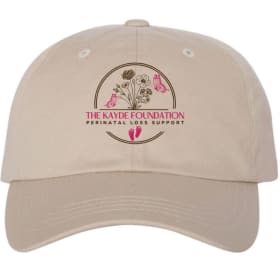 Embroidered Yupoong Twill Dad Hat - Sand item