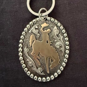 Custom Wyoming Silver Keychain item