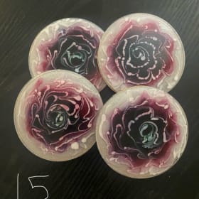 Pink Rose Resin Coasters item