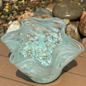 Small sky blue modeled bowl item