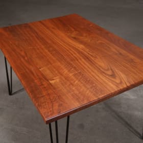 Walnut Hairpin Dining Table item