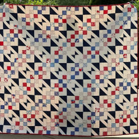 Diagonal Joy Quilt Pattern - Patriotic colors item