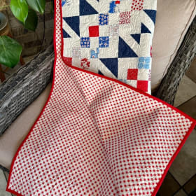Diagonal Joy Quilt Pattern - Patriotic colors item