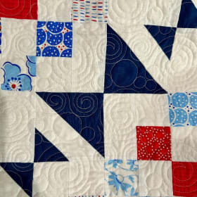 Diagonal Joy Quilt Pattern - Patriotic colors item