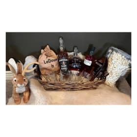 Jack-a-Lope Themed Double the Fun Whiskey & Wine Basket item
