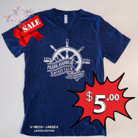 T-Shirt-Cen.Wheel,Dk Blue, V-neck,UNISEX, ADULT- X-Large item