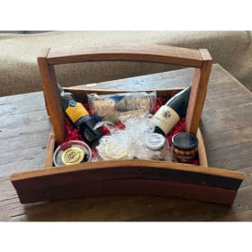WINE STAVE BASKET AND CHARCUTERIE BOARD item