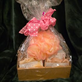 Bath Bomb and soap Gift Basket item