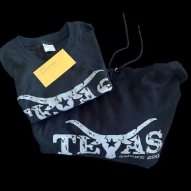 Texas Smoke BBQ gift card and swag item
