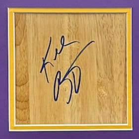 Kobe Bryant Signed NBA Floor Board Display with Portrait item