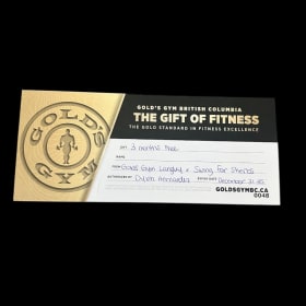 Three months free Gold’s gym item