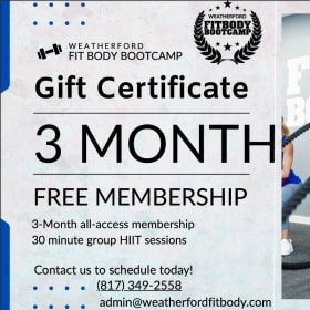 Weatherford Fit Body Boot Camp donated by: Terry Henderson item