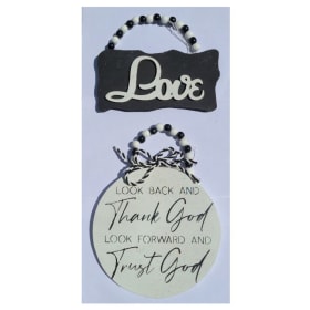 Love -  Faith - Thank God -  6 x Handmade Wall Decorations item