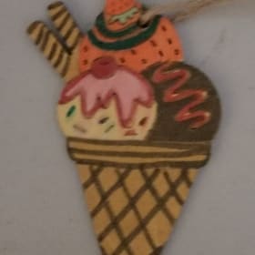 Triple scoop Ice-cream item