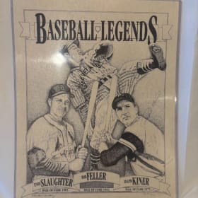 Baseball Legends Enos Slaughter and Ralph Kiner Poster item