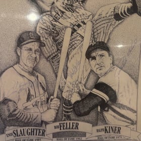 Baseball Legends Enos Slaughter and Ralph Kiner Poster item