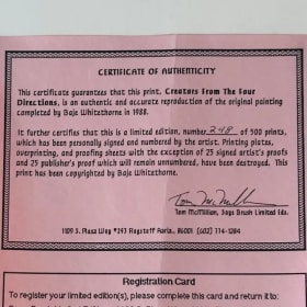 Creators from the Four Directions – Baje Whitethorne: Signed item