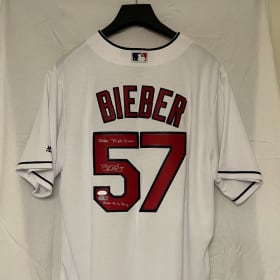 #17- Shane Bieber Autographed Cleveland Indians Jersey item