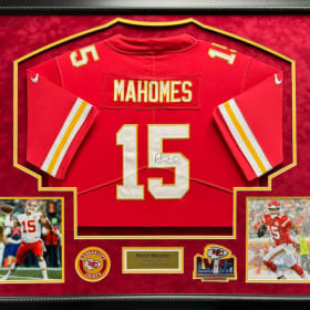 Patrick Mahomes Signed Kansas City Chiefs Jersey Display item