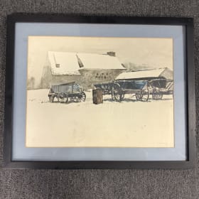 Original Watercolor by Andrew Wyeth Rural Holiday 25” by 20” item