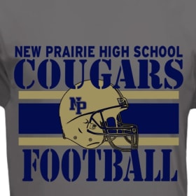 SHORT SLEVE FOOTBALL TEE BLUE OR GRAY item