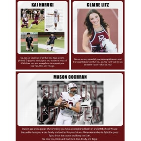 Tribute 1/2 page item