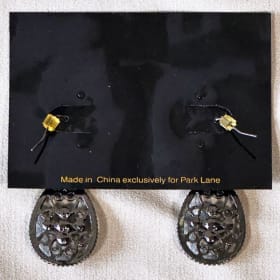 Park Lane Teardrop Earrings – Amber & Rhinestone item