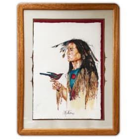 Red Dancing Sun by Pati Deuter (Original Watercolor, 1995) item