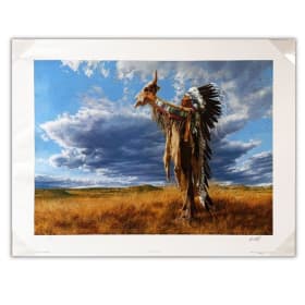 Prayer to the Great Mystery – Signed Print by Paul Calle item