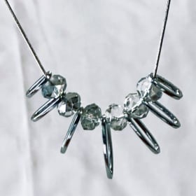 Silver Starburst Crystal Accent Necklace item