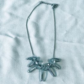 Silver Starburst Crystal Accent Necklace item