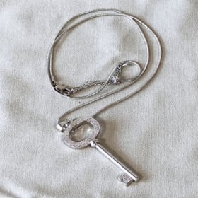 Silver-Tone Key Pendant Necklace item