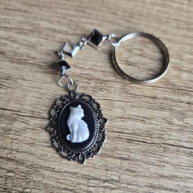 Porte-clés Chat Blanc item