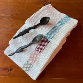 28. African Spoons and Cotton Handtowels item