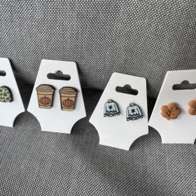 Clay single earrings small item