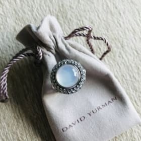 David Yurman Moonstone and Pave Diamon Ring item