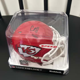 Clyde Edwards- Helaire Autographed Mini Helmet item