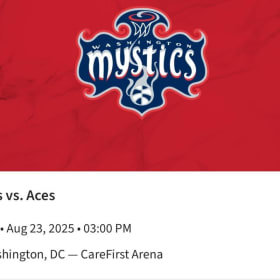 Mystics Floor Seats! Tickets for 2 item