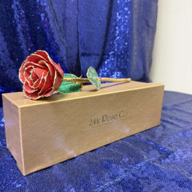 24K Gold Trimmed Real Rose item