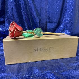 24K Gold Trimmed Real Rose item
