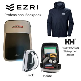 Ezri Backpack + Helly Hansen Jacket item