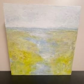 Item 13 - "Winter Sea" by Gina Louthian-Stanley (16" by 16") item