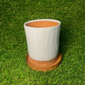 Handmade Ceramic Pot and Saucer item